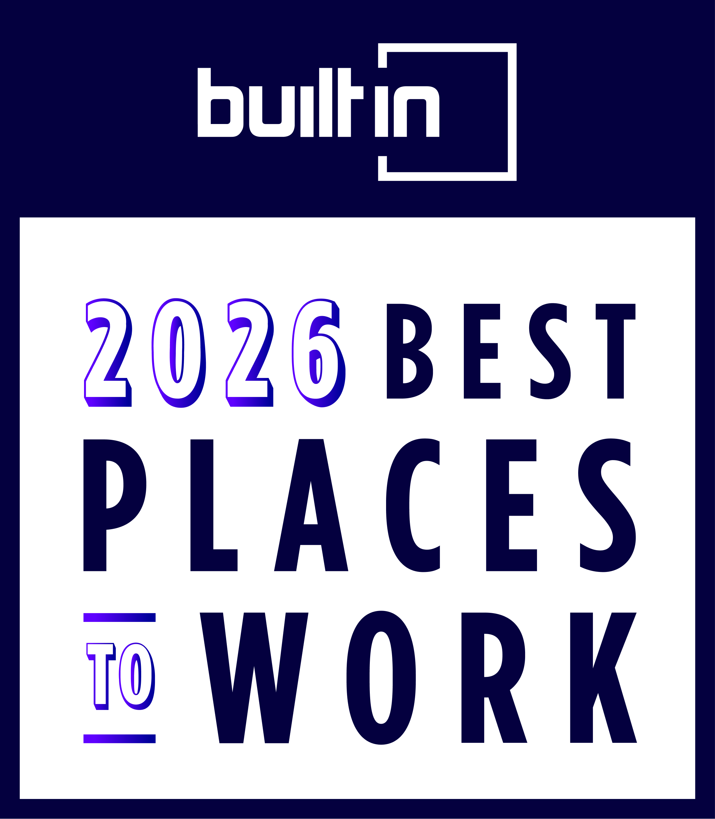 Built In Austin 20205 Best Places to Work Logo