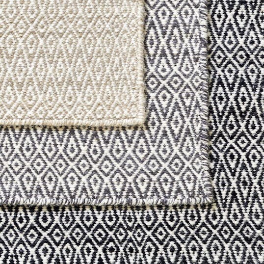 Close-up of overlapping rugs