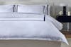 Banded Percale Duvet Cover Set lifestyle profile