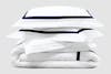 Banded Percale Duvet Cover Set silo