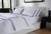 Banded Percale Pillowcase Pair lifestyle angle