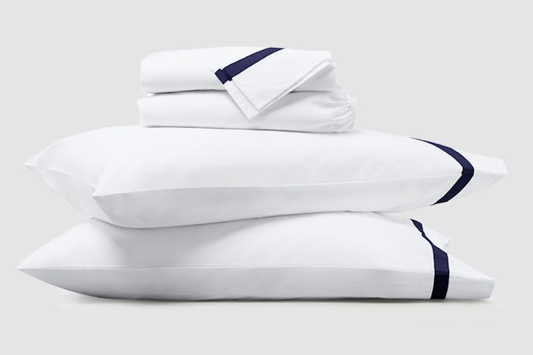Banded Percale Sheet Set silo
