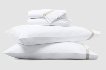 The Banded Percale Sheet Set