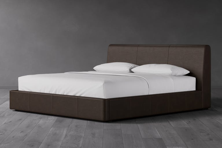 Bari Leather Storage Bed studio