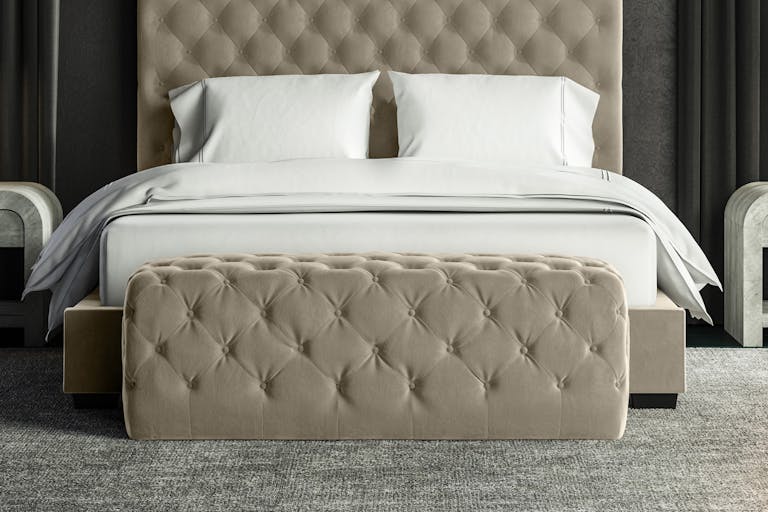 Constance Tufted Ottoman front