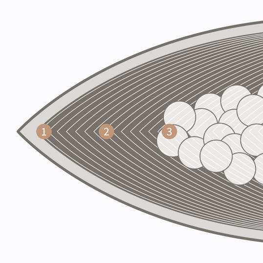 Down alternative pillow diagram