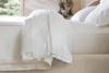 Embroidered Sateen Sheet Set lifestyle angle