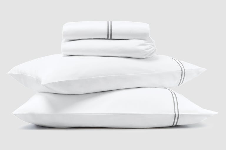 Embroidered Sateen Sheet Set silo