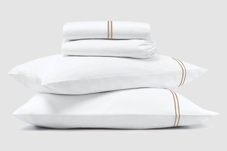Embroidered Sateen Sheet Set silo