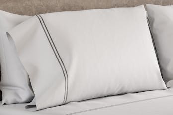 The Embroidered Sateen Pillowcase Pair