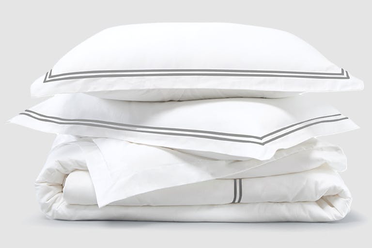 Embroidered Sateen Duvet Cover Set silo