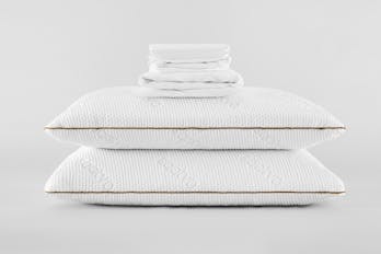 The Sateen Sheet Set & Memory Foam Pillows Bundle