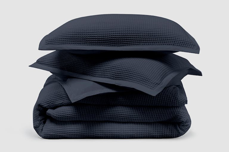 Waffle Knit Duvet Cover Set silo