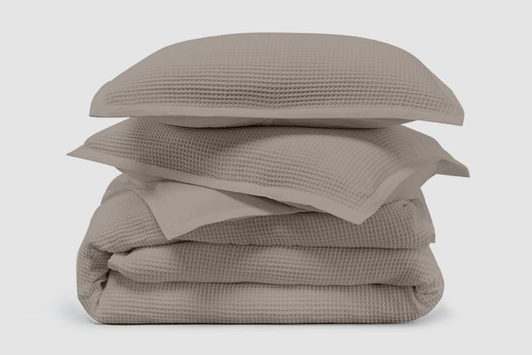 Waffle Knit Duvet Cover Set silo