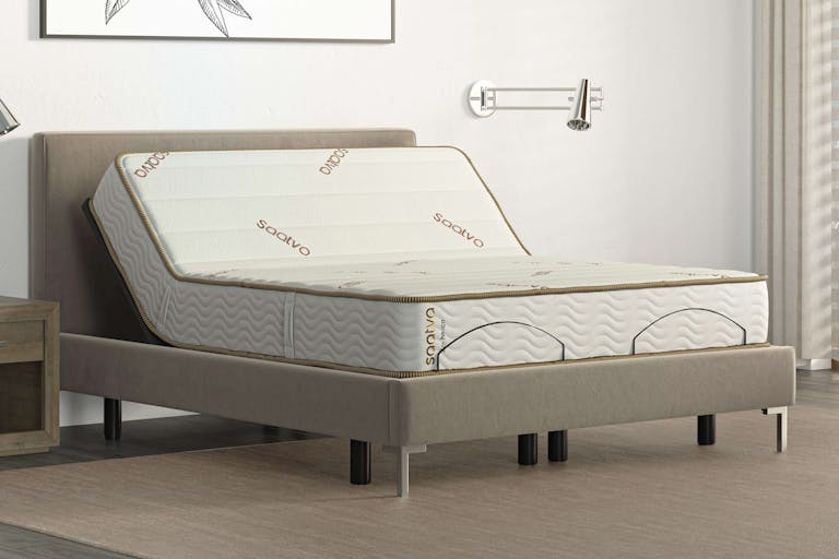 Zenhaven Latex Mattress room angle raised